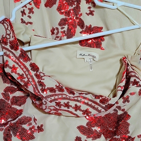 Southern Fried Chics Red Sequin Gown - Picture 3 of 4